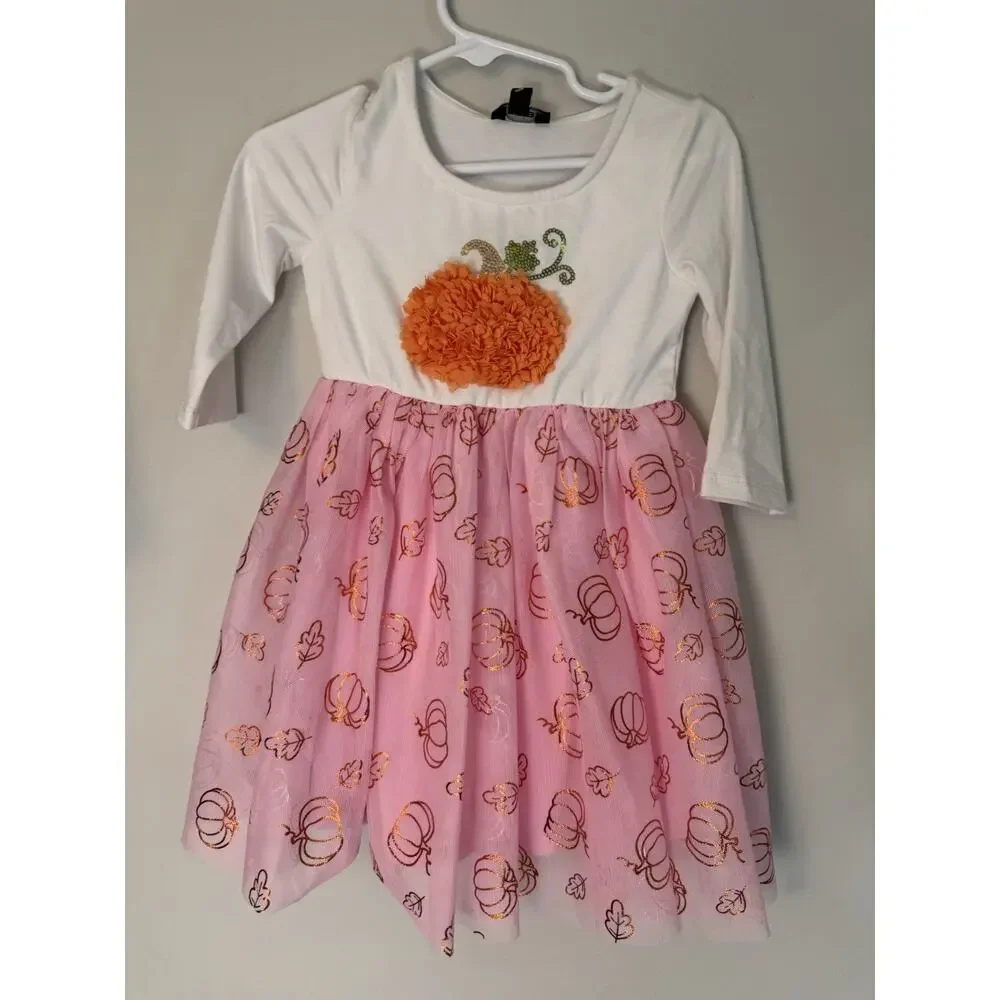 Zunie Girls Halloween Pumpkin Tutu Tulle Dress Sz 2 NWT